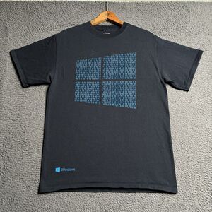 Vintage Y2K Windows 10 Promo T-Shirt Computer Tech Tee Microsoft Size Medium